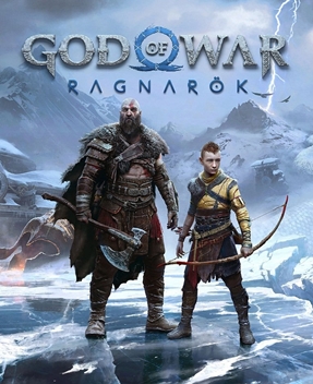 God of War Ragnarök cover art - Kratos a Atreus
